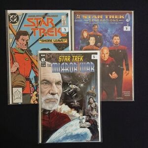 DC Comics - Star Trek Comic Lot (3) - Generations, Mirror War #1, Shore Leave #4